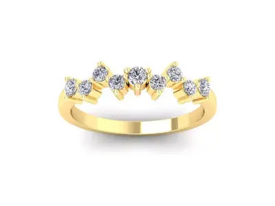 Light Woman Ring 3d Model and Render  3D print model