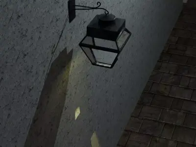 Colonial Street Lamp  Century XIX 3D model