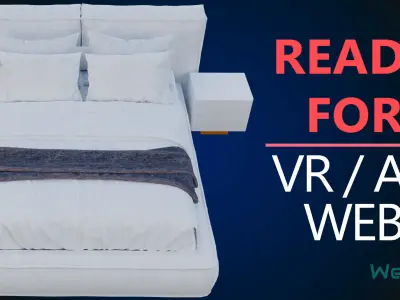 Queen Bed Low-poly 3D model