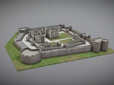 Tower of London Low-poly 3D model