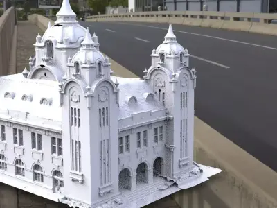 Fantasy Library detailed model 3D model