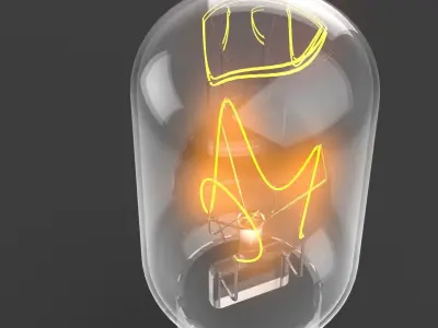 Small classic light bulb Free 3D model