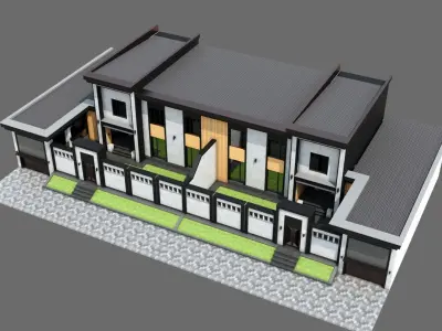 Modern House ID035 3D model
