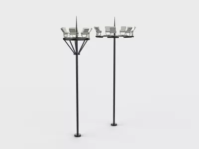 LED street lights 02 3D model