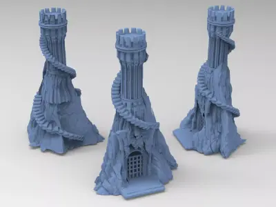 Grey scull Tower archway  3D model