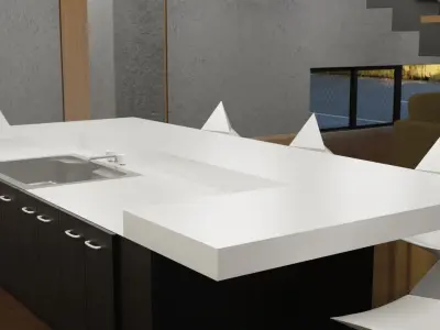 Japanese modern house 3D model