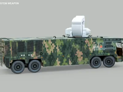  Rigged LY-1 Chinese Laser Weapon Vehicle Based PBR 