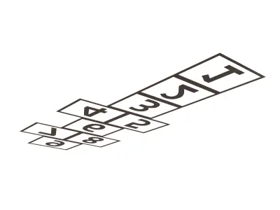 Hopscotch V1 004 Low-poly 3D model