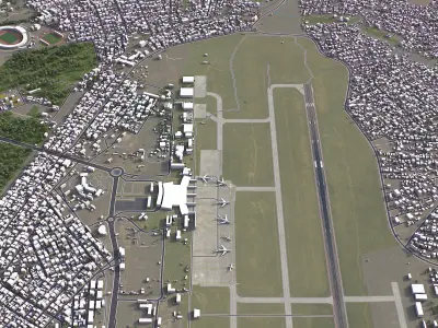 Brazzaville - Maya-Maya Airport - BZV Low-poly 3D model