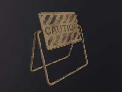 Traffic Barrier 3D Model Low-poly 3D model