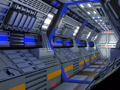 Sci Fi Corridor Station 3D model