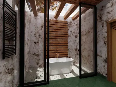 Modern Bathroom Low-poly 3D model