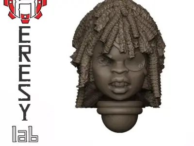 Heresylab - Female Sci-Fi heads for conversions SET 19 of 21 3D print model