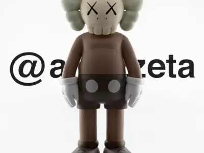 Kaws Companion x What Party Textured 3D model