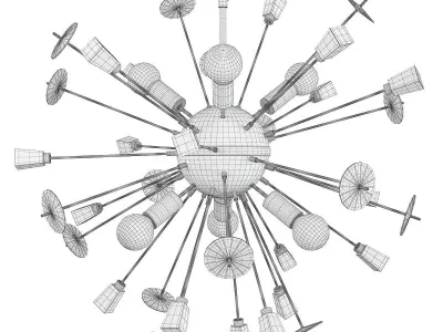LIBERTY CHANDELIER Low-poly 3D model