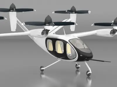  Urban Air Mobility Taxi with Enclosed Cockpit 