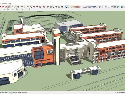 Sketchup School and University B5 3D model