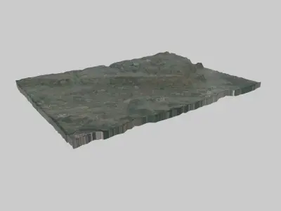 Dnipropetrovsk City Low-poly 3D model