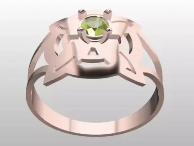 Architectural Geometric Solitaire Ring File Item 33 Free 3D print model