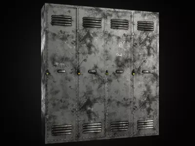 h63140 Locker Low-poly 3D model
