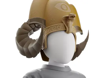 Pharaoh Hat 06 - SciFi Character Design Low-poly 3D model Low-poly 3D model