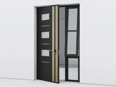 Aluminium door 283 3D model