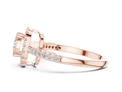 Round Diamond  Ring 3D print model