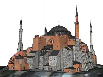 Architecture-Religion-God-Culture-Temple-0105 mosque in istanbul 3D model