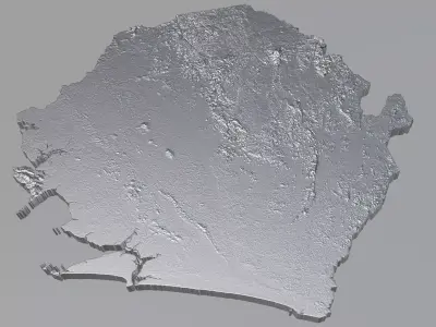 Sierra Leone Terrain Country 3D model