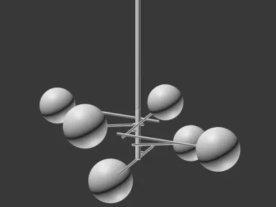 Bolle Gallotti 6 Light Chandelier 3D model