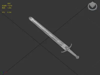 The Next Generation Sword Chinese style Low-poly 3D model