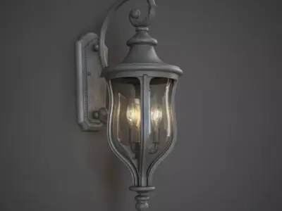 Antique Style Porch Lamp 3D model