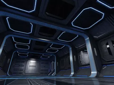 Sci Fi Interior 2 3D model