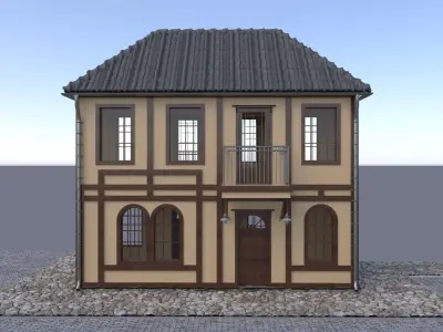 GERMANY BUILDING Low-poly 3D model