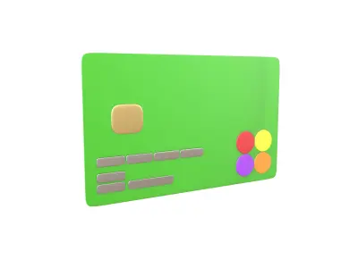 Cartoon Credit Card v2 004 Low-poly 3D model