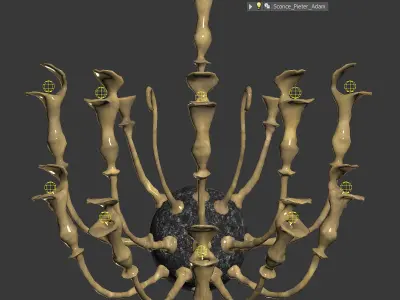 Sconce of Pieter Adam Low-poly 3D model