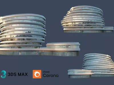 Office Building Archviz 3D model  3D model
