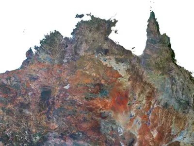 Australia Terrain 3D Map 3D model