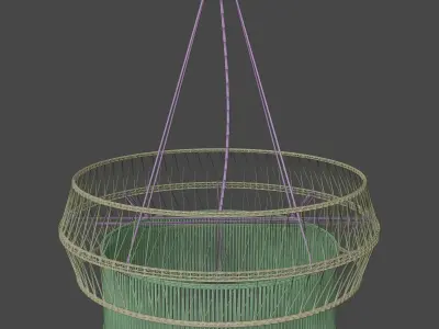 Black Hanging Light or Ceiling Lamp 3D model