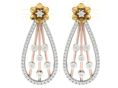 Women Pendant Earring Sets 3dm STL OBJ FBX Renders Details 3D print model 18