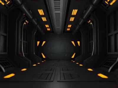 Sci Fi Tunnel 3D model 39