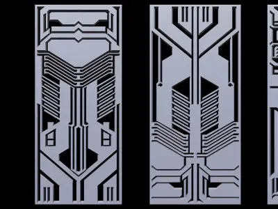 Sci-fi Panels Base Mesh Vol 1  Low-poly 3D model