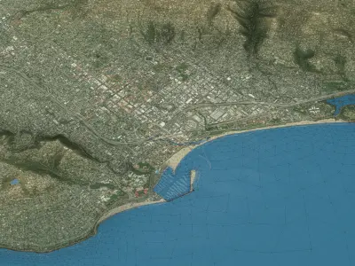 Santa Barbara - Topography Terrain 3D City 3D Model Pack