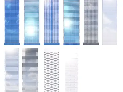 Parametric Building Collection 1A 2Advanced 3D model