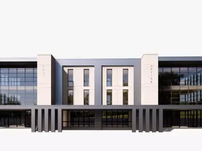 Modern Office Building 3D Model Low-poly 3D model