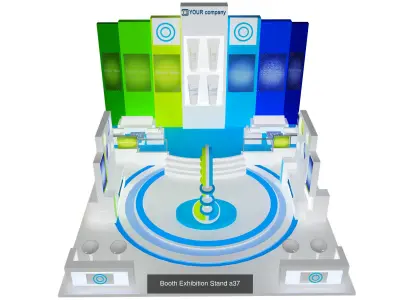 Booth Exhibition Stand G15 3D Model Pack