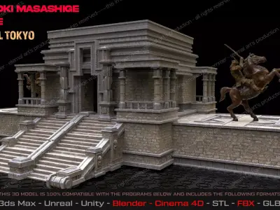 Kusunoki Masashige Temple  Medieval Tokyo 3D model
