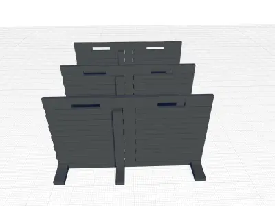 Brandon Free Standing Pet Gate 3D model