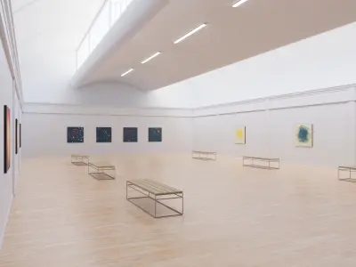 Art Museum Gallery Interior 20 Low-poly 3D model