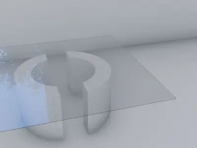 MARBLE GLASS TABLE 3D model